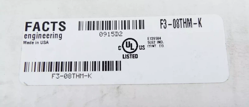 Automation Direct Temp Input Module F3-08THM-K for Systems 1 Automation Direct Temp Input Module F3-08THM-K for Systems