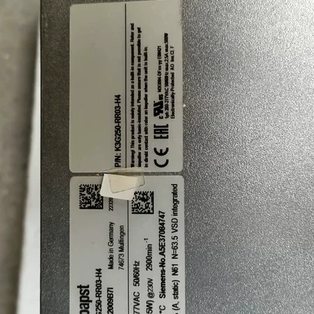 Siemens Centrifugal Fan K3G250-RR03-H4 High Efficiency