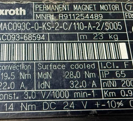 REXROTH Permanent Magnet Servo Motor MAC093C-0-KS-2-C
