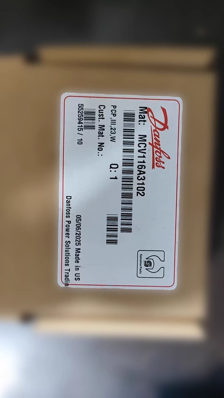 Danfoss Control Valve MCV116A3102 - Industrial Standard 1 Danfoss Control Valve MCV116A3102 - Industrial Standard
