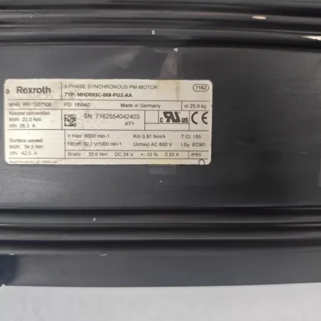 Rexroth Servo Motor MHD093C-058-PG2-AA High Performance