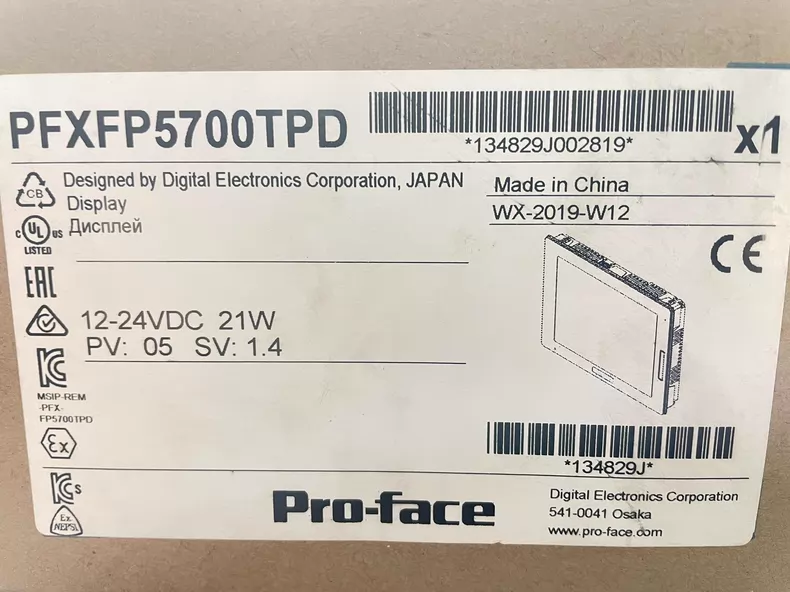 Pro-face PFXFP5700TPD Model: Reliable Touch Screen Interface