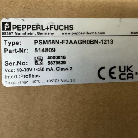 Pepperl+Fuchs PSM58N-F2AAGR0BN-1213 Encoder - High Accuracy Sensor