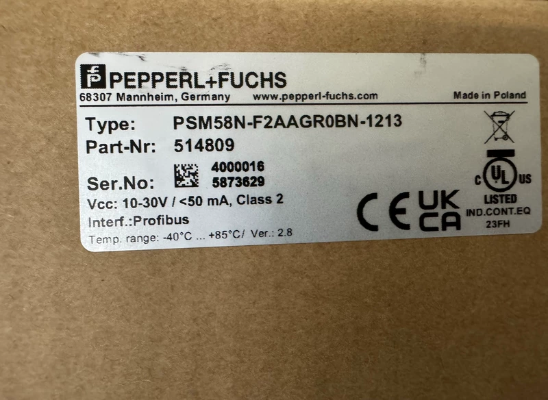 Pepperl+Fuchs PSM58N-F2AAGR0BN-1213 Encoder - High Accuracy Sensor 1 Pepperl+Fuchs PSM58N-F2AAGR0BN-1213 Encoder - High Accuracy Sensor