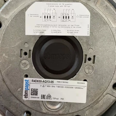 ebmpapst Centrifugal Fan R4D630-AQ13-05 Reliable Airflow Unit