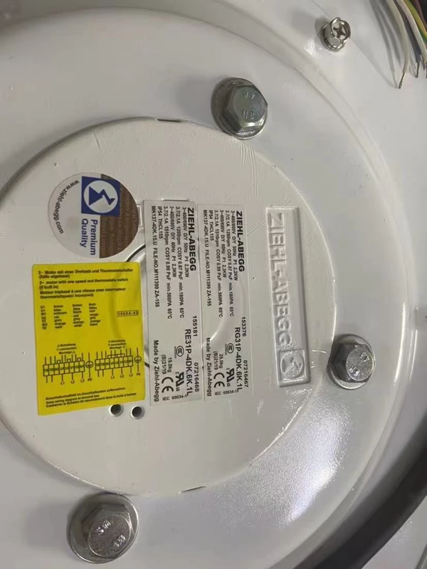 ZIEHL-ABEGG Centrifugal Fan RG31P-4DK.6K.1L - Efficient Airflow 1 ZIEHL-ABEGG Centrifugal Fan RG31P-4DK.6K.1L - Efficient Airflow