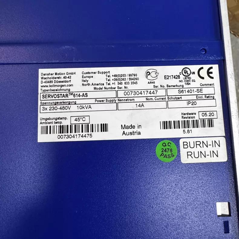 Kollmorgen Servo S61401-SE - Reliable Industrial Drive