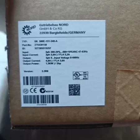 NORD Frequency Inverter Model SK 500E-151-340-A Variable Speed