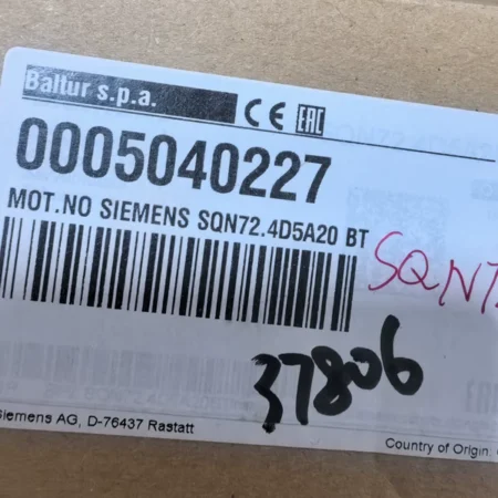 SIEMENS Damper Actuator Model SQN72.4D5A20BT HVAC Control