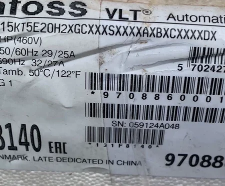 FC-302P15KT5E20H2XGCXXXSXXXXAXBXCXXXXDX Danfoss Frequency Converter