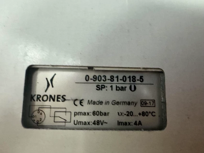 Precision KRONES Pressure Switch Model 0-903-81-018-5 1 Precision KRONES Pressure Switch Model 0-903-81-018-5