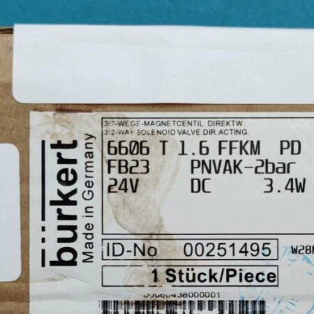 Burkert Solenoid Valve 00251495 - High-Speed Actuation