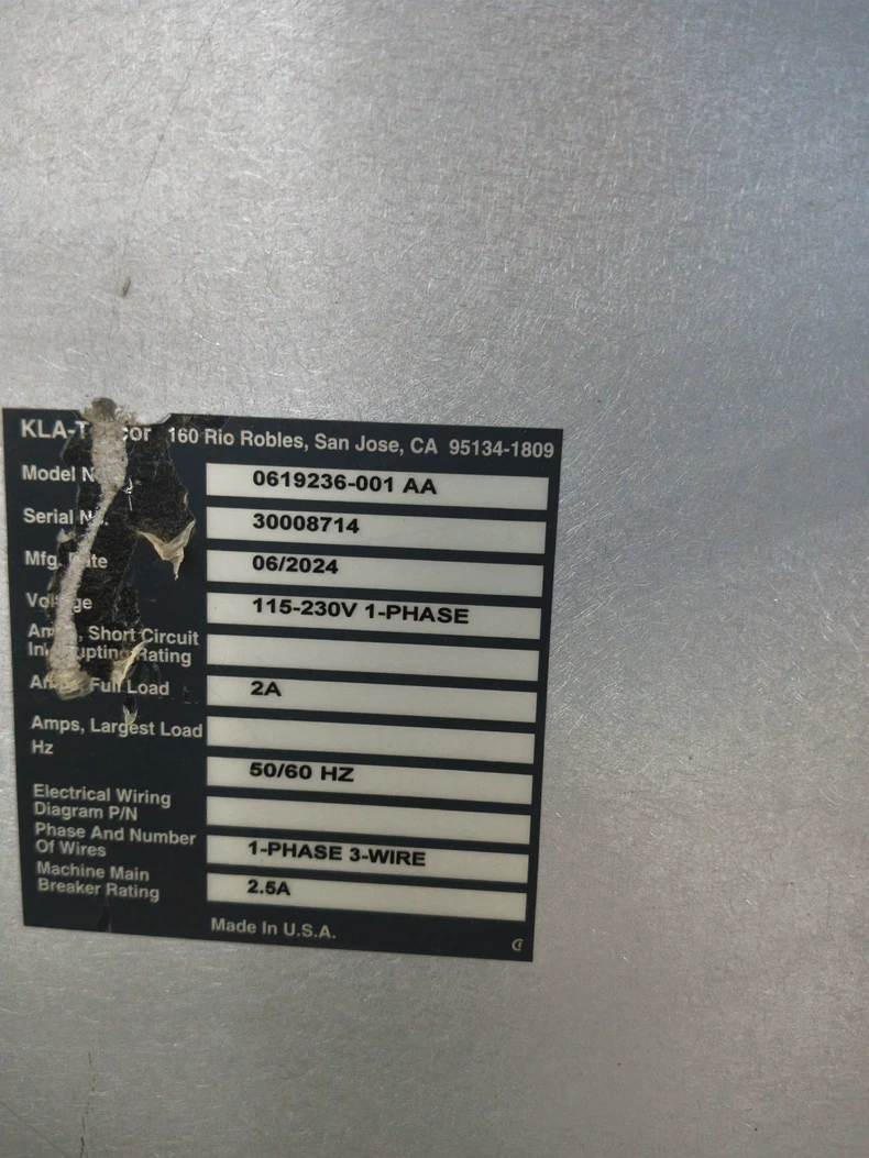 KLA-Tencor 0619236-002 AA Wafer Inspection Module 1 KLA-Tencor 0619236-002 AA Wafer Inspection Module