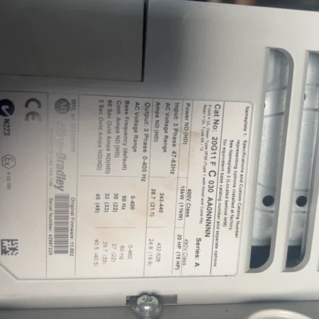 Variable Frequency Drive Allen-Bradley 20G11FC030AA0NNNNN - Precise Motor Control