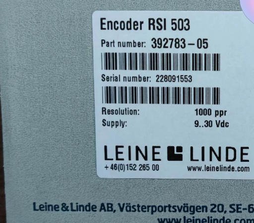 LEINE LINDE Encoder Model 392783-05 RSI 503 - Industrial Grade