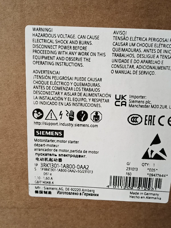 SIEMENS 3RK1301-1AB00 - Efficient Direct Starting 1 SIEMENS 3RK1301-1AB00 - Efficient Direct Starting