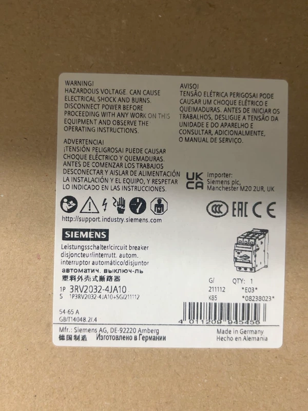 Motor Protection Circuit Breaker SIEMENS 3RV2032-4JA10 - Reliable Safety 1 Motor Protection Circuit Breaker SIEMENS 3RV2032-4JA10 - Reliable Safety