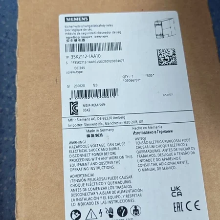 Safety Relay SIEMENS 3SK2112-1AA10 - SIL 3 Certified