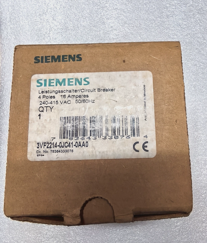 Siemens 3VF2214-0JC41-0AA1 Molded Case Breaker 1 Siemens 3VF2214-0JC41-0AA1 Molded Case Breaker