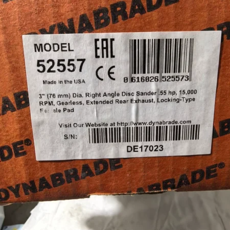 Angle Grinder Polisher DYNABRADE 52557 for Metalworking