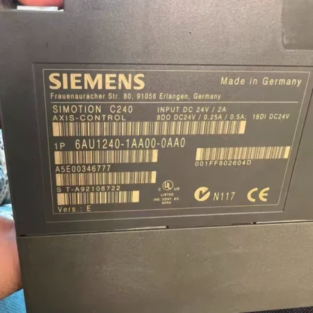 SIEMENS 6AU1240-1AA00-0AA0 Controller for Accurate Motion Control