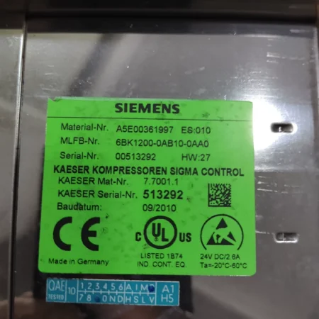 SIEMENS 6BK1200 Controller - Optimize Air Compressor Performance