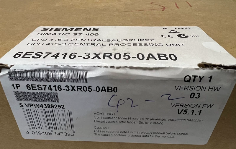 SIEMENS 6ES7416-3XR05-0AB0 Module - Reliable Control Unit 1 SIEMENS 6ES7416-3XR05-0AB0 Module - Reliable Control Unit