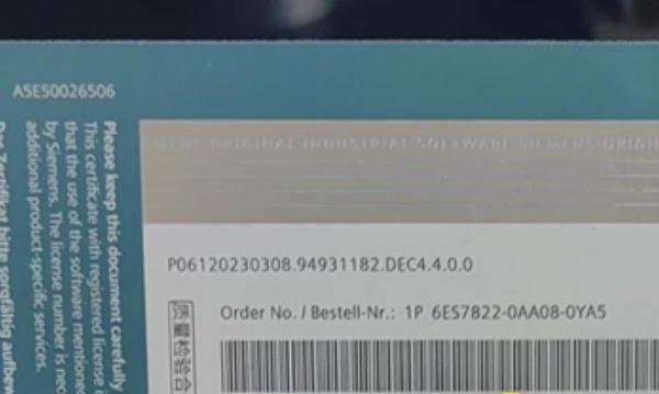 Advanced HMI Software Siemens 6ES7822-0AA08-0YA5 for Process Control