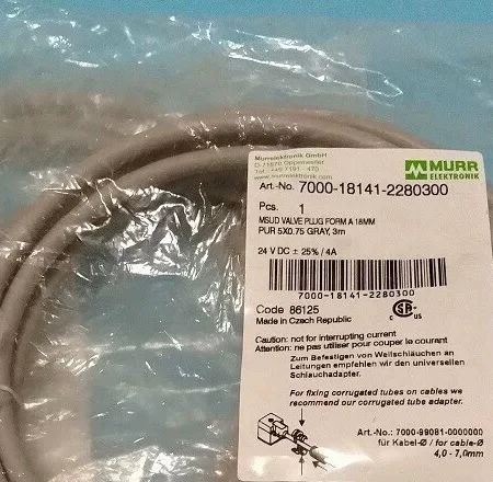 Factory Automation Cable MURR 7000-18141-2280300 IP67 Rated