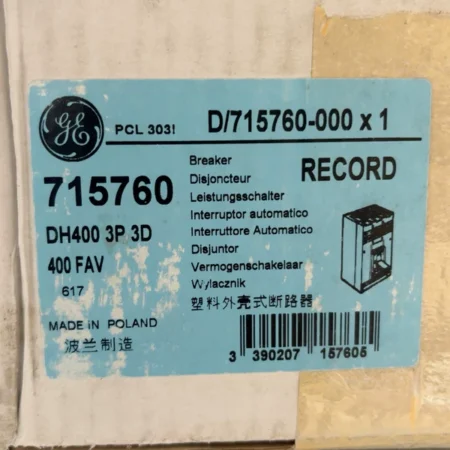 Circuit Protection GE 715760 - Reliable Electrical Safety
