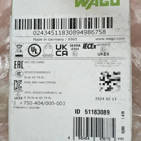 Wago 750-404/000-003 Fieldbus Coupler 751 Series