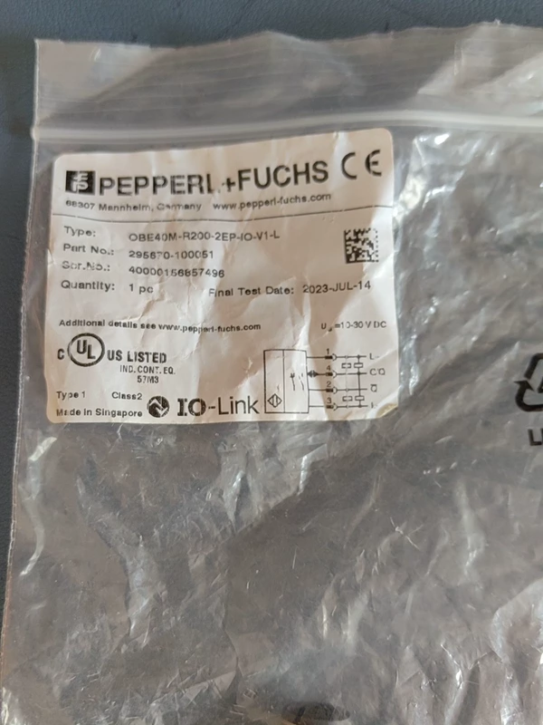 Pepperl+Fuchs OBE40M-R200-2EP-IO-V2-L Photoelectric Sensor 1 Pepperl+Fuchs OBE40M-R200-2EP-IO-V2-L Photoelectric Sensor
