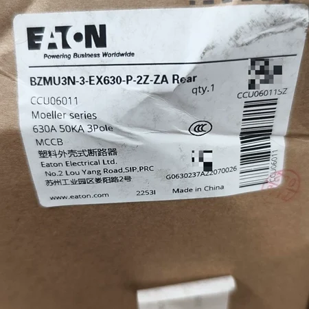 Molded Case Circuit Breaker EATON BZMU3N-3-EX630-P-2Z-ZA 3 Pole