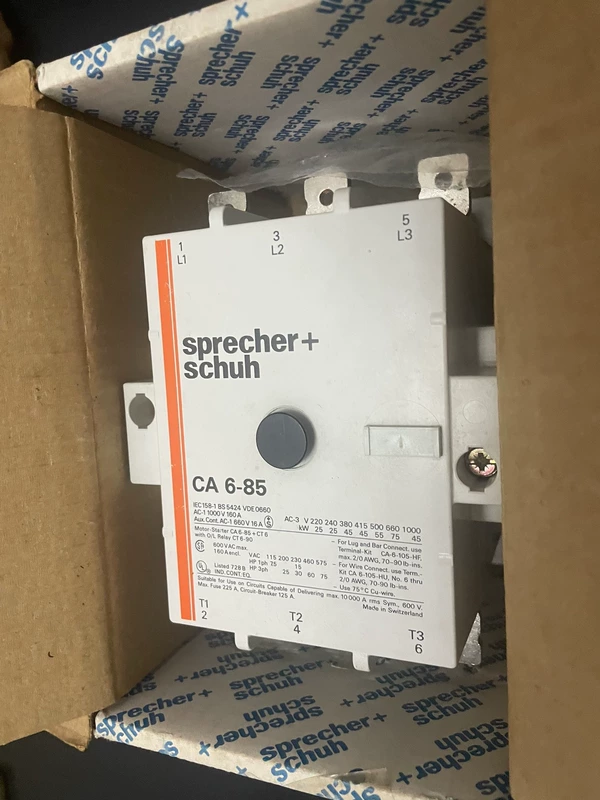 Motor Control Application Sprecher+Schuh CA6-85 Contactor