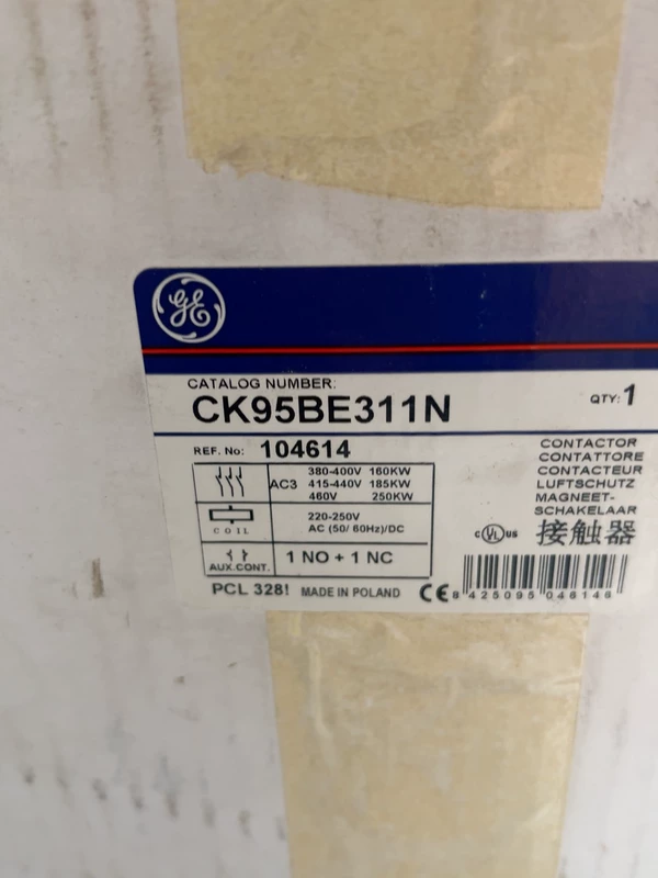 Industrial Contactor GE CK95BE311N 104614 - Reliable Switching 1 Industrial Contactor GE CK95BE311N 104614 - Reliable Switching