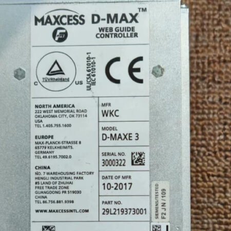 MAXCESS Web Guide D-MAXE-3 - Reliable Tension & Alignment Control
