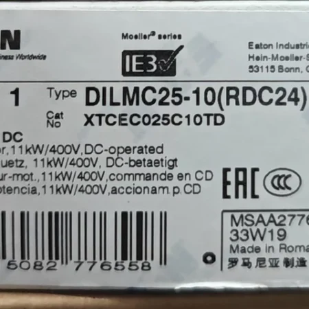 Industrial Contactor EATON DILM25-10 - Reliable Switching