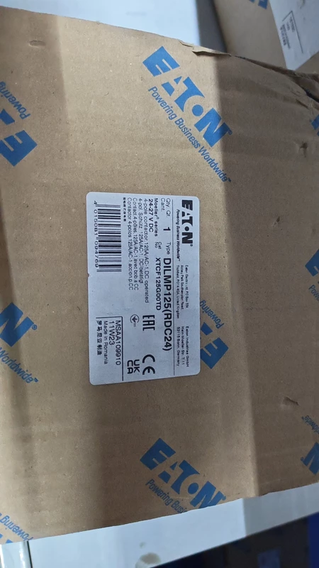 Motor Contactor EATON DILMP125 XTCF125G0TD4 - 125A 1 Motor Contactor EATON DILMP125 XTCF125G0TD4 - 125A