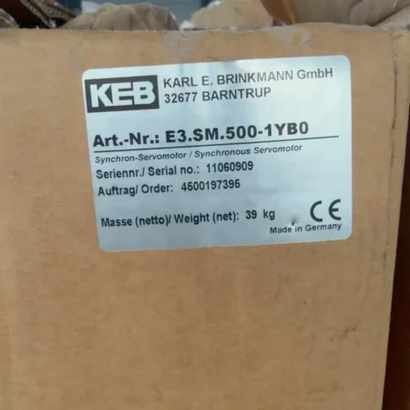 High Torque Servo Motor KEB E3.SM.500-1YB0 5kW