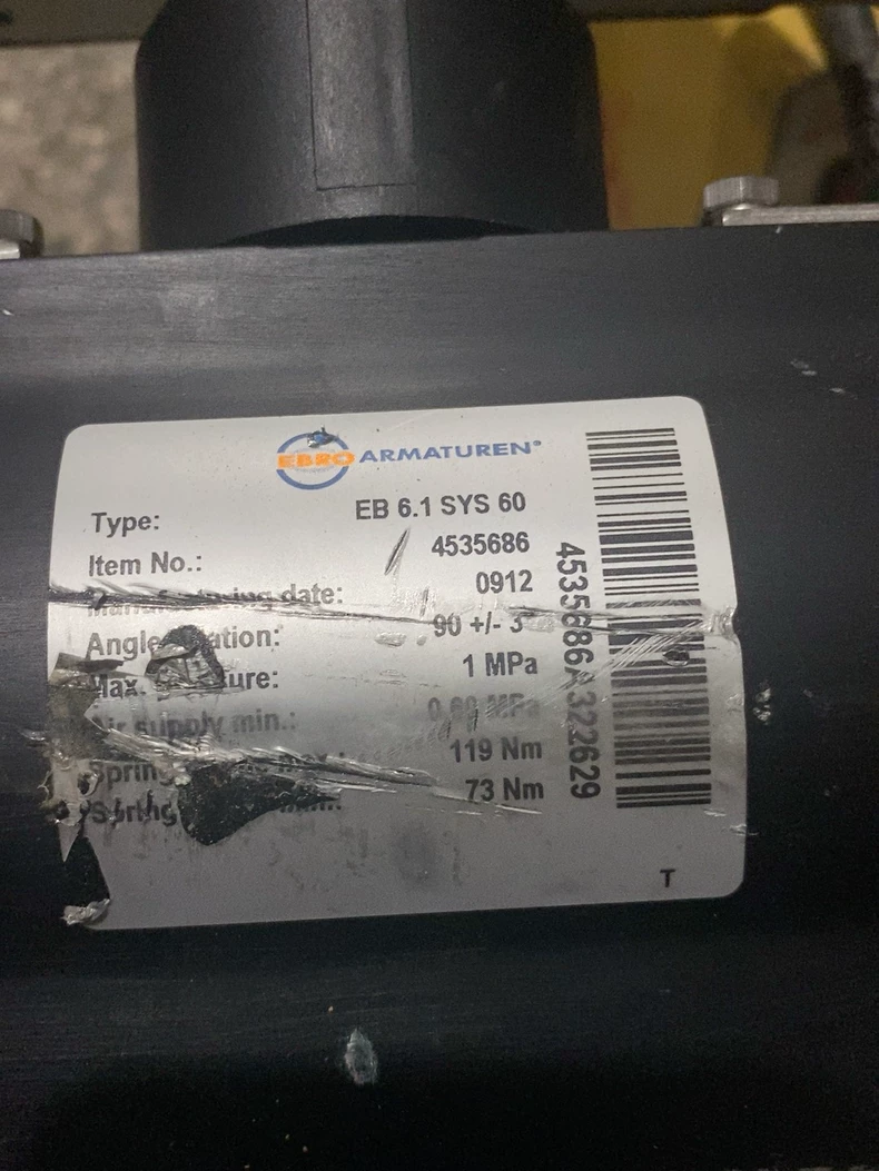 ROBO EB6.1SYS 60 Pneumatic Actuator - Reliable Industrial Use 1 ROBO EB6.1SYS 60 Pneumatic Actuator - Reliable Industrial Use