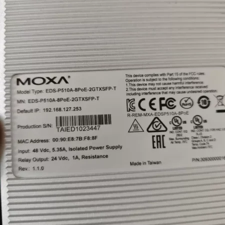 Outdoor Industrial PoE Switch MOXA EDS-P510A-8PoE-2GTXSFP-T