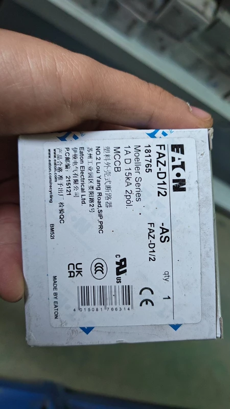 Miniature Circuit Breaker EATON FAZ-D1/2-AS D-Curve 1 Miniature Circuit Breaker EATON FAZ-D1/2-AS D-Curve