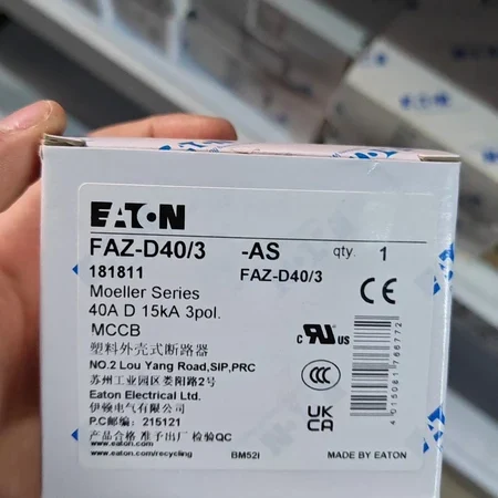MCCB EATON FAZ-D40/3-AS for Motor Protection