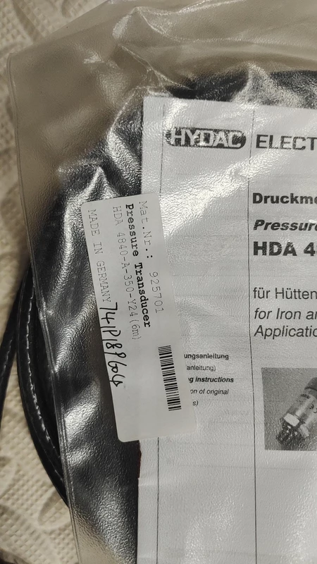 HYDAC HDA 4840-A-350-Y24 Pressure Transmitter 50-61 chars 1 HYDAC HDA 4840-A-350-Y24 Pressure Transmitter 50-61 chars