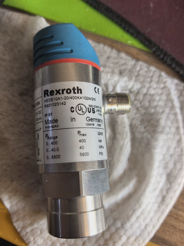 Hydraulic Pressure Monitoring with REXROTH HEDE10A1-20/400K41G24/2/V Sensor 1 Hydraulic Pressure Monitoring with REXROTH HEDE10A1-20/400K41G24/2/V Sensor