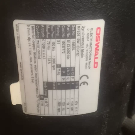 OSWALD MFS09.10WI(BG132) Electric Motor 10kW