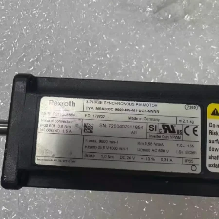 Rexroth MSK030C-0900-NN-M1-UG2-NNNN Servo Motor Specifications