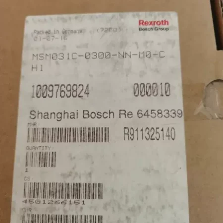 Industrial Automation Servo Motor Rexroth MSM031C-0300-NN-M0-CH1