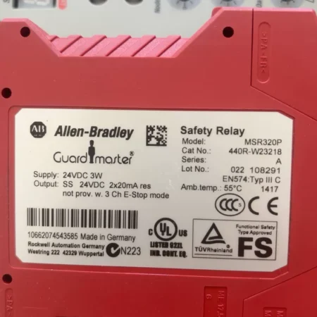Safety Relay Solution Allen-Bradley MSR320P 440R-W23218 with SIL 3 Certification