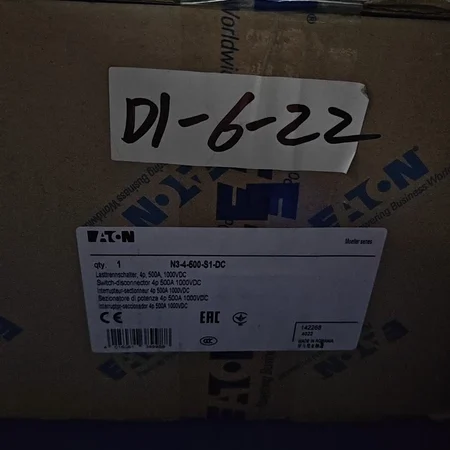 DC Contactor EATON N3-4-500-S1-DC4 High Current